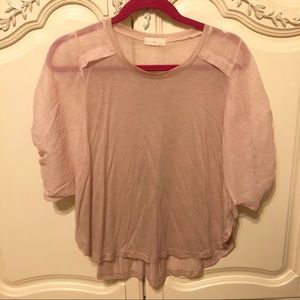 Girl. | Knit/Woven Mix Blush Tee